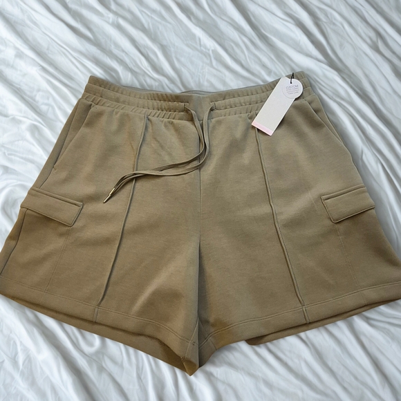 CALIA by Carrie Underwood Pants - Calia Women's Ground Fennel Sage Green Scuba Cargo Shorts XL